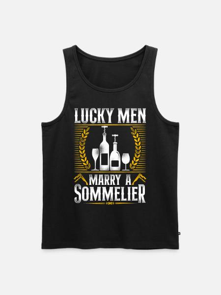 Sommelier Wine Drinking Tasting - Men's Premium Organic Tank Top - black