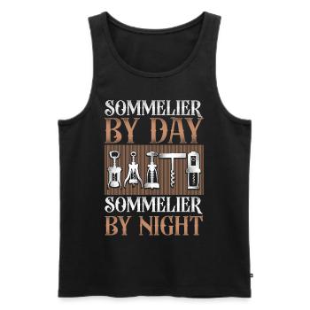Sommelier Wine Drinking Tasting - Männer Premium Bio Tank Top - Schwarz - Vorne - AI Model Male 178 light (178cm)