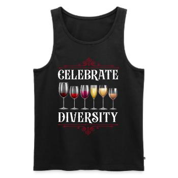 Sommelier Wine Drinking Tasting - Männer Premium Bio Tank Top - Schwarz - Vorne - AI Model Male 178 light (178cm)