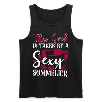 Sommelier Wine Drinking Tasting - Männer Premium Bio Tank Top - Schwarz - Vorne - AI Model Male 178 light (178cm)