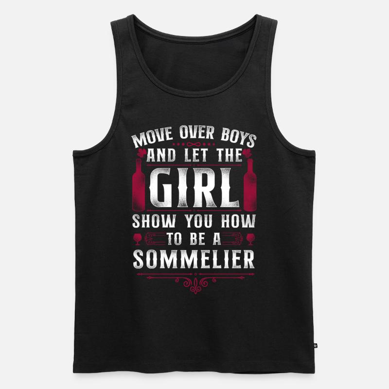 Sommelier Wine Drinking Tasting - Men's Premium Organic Tank Top - black