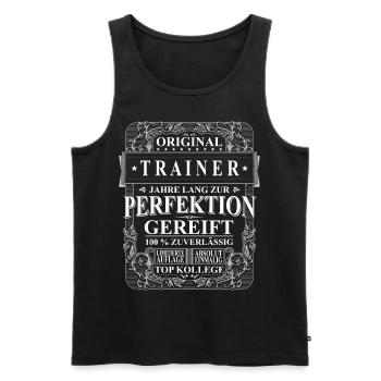 Original Trainer Kollegen Geschenk Vintage - Männer Premium Bio Tank Top - Schwarz - Vorne - Michal (187cm)