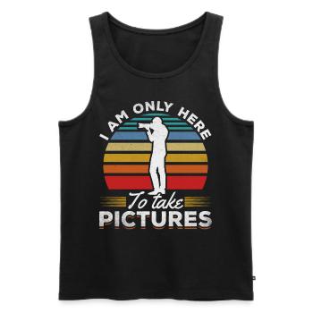 Photography I'm only here to take photos - Men's Premium Organic Tank Top - black - Front - AI Model Male 178 light (178cm)