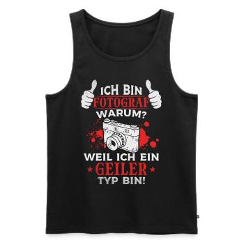 Fotografen Ich Bin Fotograf Kamera Fotograf Geiler - Männer Premium Bio Tank Top - Schwarz - Vorne - Michal (187cm)