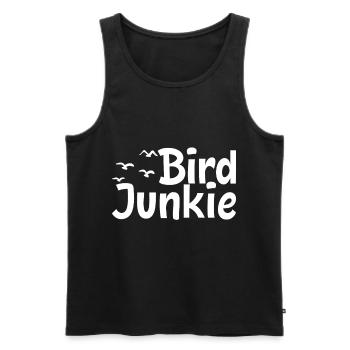 Bird Junkie - Bird Nerd - Observation des oiseaux - Débardeur bio Premium Homme - noir - Devant - AI Model Male 178 light (178cm)