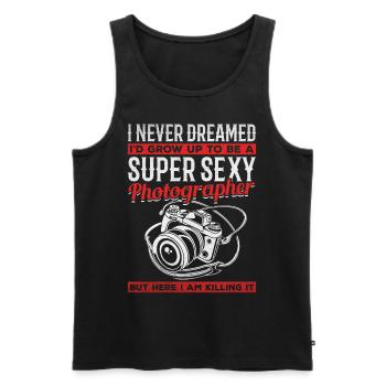 I would never have dreamed that I would become a super - Men's Premium Organic Tank Top - black - Front - Michal (187cm)