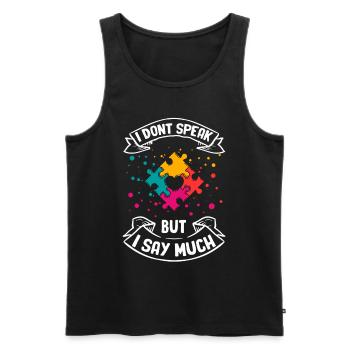 Autisme Cadeau Autiste Asperger TDAH Autisme - Débardeur bio Premium Homme - noir - Devant - Michal (187cm)