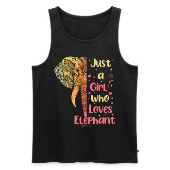 Cadeau d’éléphant pour Proboscis Africa Wilderness Zoo - Débardeur bio Premium Homme - noir - Devant - Michal (187cm)