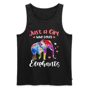 Cadeau d’éléphant pour Proboscis Africa Wilderness Zoo - Débardeur bio Premium Homme - noir - Devant - Michal (187cm)