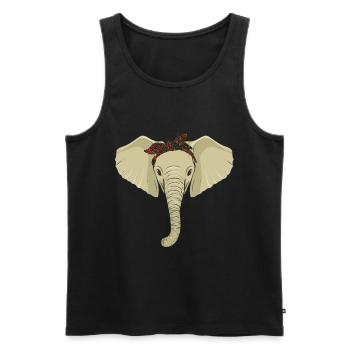 Elephant Tshirt pour Elephant Elephant Kids Zoo - Débardeur bio Premium Homme - noir - Devant - Michal (187cm)