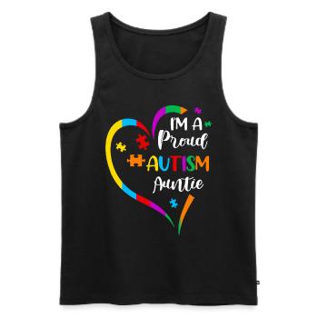Autistic Autism Autism Awareness Day Asperger's Child - Men's Premium Organic Tank Top - black - Front - AI Model Male 178 light (178cm)