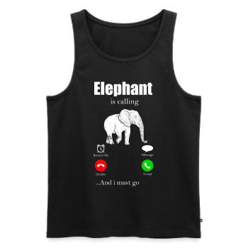 Elephant Elephant Elephant Proboscis Zoo Circus - Men's Premium Organic Tank Top - black - Front - Michal (187cm)