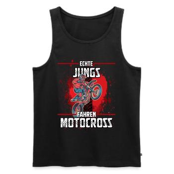 Motocross Enduro Offroad Dirt Bike Superbike Motor - Männer Premium Bio Tank Top - Schwarz - Vorne - Michal (187cm)