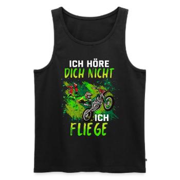Motocross Geschenk Für Enduro Supermoto Dirt Bike - Männer Premium Bio Tank Top - Schwarz - Vorne - Michal (187cm)