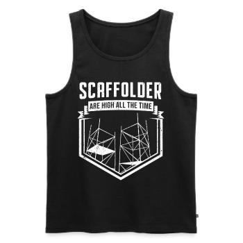 Scaffolding Builder Gift Work Occupation Construction Worker Job - Men's Premium Organic Tank Top - black - Front - Michal (187cm)