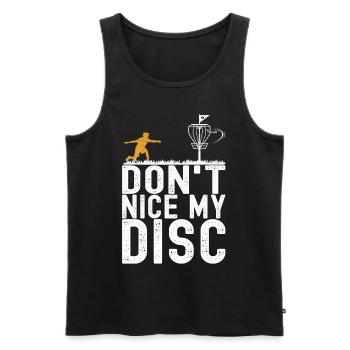 Disc Golf Disc Golfer - Men's Premium Organic Tank Top - black - Front - AI Model Male 178 light (178cm)