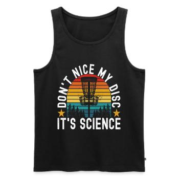 Disc Golf Disc Golfer - Men's Premium Organic Tank Top - black - Front - AI Model Male 178 light (178cm)