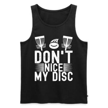 Disc Golf Disc Golfer - Men's Premium Organic Tank Top - black - Front - AI Model Male 178 light (178cm)