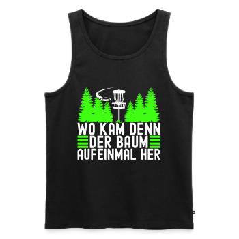 Disc Golf Disc Golfer - Männer Premium Bio Tank Top - Schwarz - Vorne - AI Model Male 178 light (178cm)