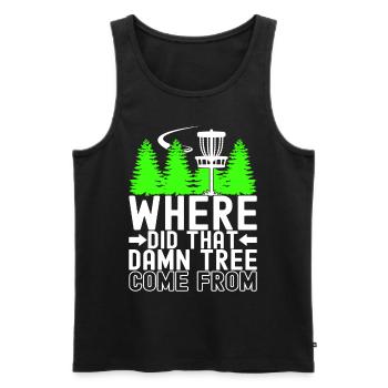 Disc Golf Disc Golfer - Men's Premium Organic Tank Top - black - Front - AI Model Male 178 light (178cm)