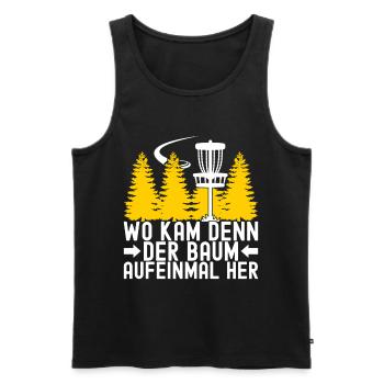 Disc Golf Disc Golfer - Männer Premium Bio Tank Top - Schwarz - Vorne - AI Model Male 178 light (178cm)