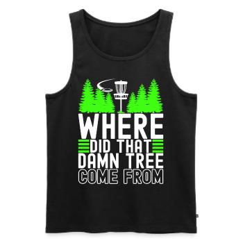 Disc Golf Disc Golfer - Men's Premium Organic Tank Top - black - Front - AI Model Male 178 light (178cm)