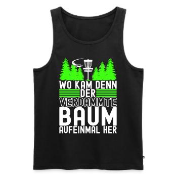 Disc Golf Disc Golfer - Männer Premium Bio Tank Top - Schwarz - Vorne - AI Model Male 178 light (178cm)