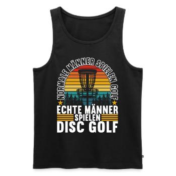 Disc Golf Disc Golfer - Männer Premium Bio Tank Top - Schwarz - Vorne - AI Model Male 178 light (178cm)
