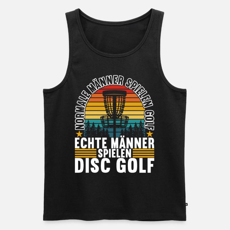 Disc Golf Disc Golfer - Männer Premium Bio Tank Top - Schwarz
