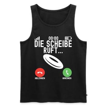 Disc Golf Disc Golfer - Männer Premium Bio Tank Top - Schwarz - Vorne - AI Model Male 178 light (178cm)