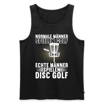 Disc Golf Disc Golfer - Männer Premium Bio Tank Top - Schwarz - Vorne - AI Model Male 178 light (178cm)