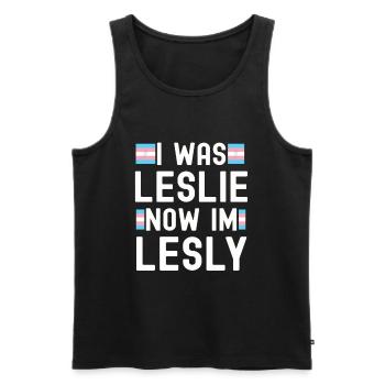 Transgenre Tshirt Transsexual Pride - Débardeur bio Premium Homme - noir - Devant - AI Model Male 178 light (178cm)
