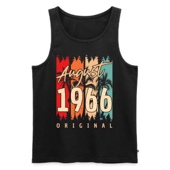 August 1966 Original - Männer Premium Bio Tank Top - Schwarz - Vorne - Michal (187cm)