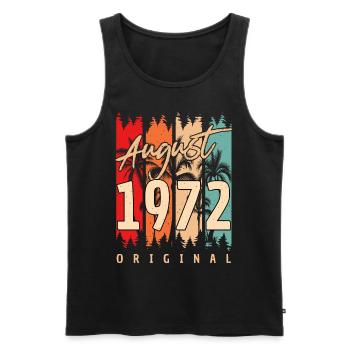 50. Jahrestag August 1972 - Männer Premium Bio Tank Top - Schwarz - Vorne - Michal (187cm)