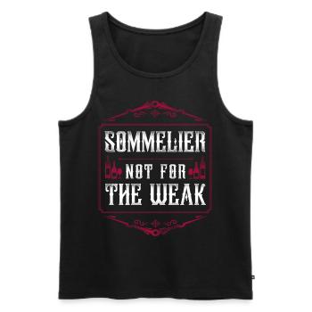 Sommelier Wine Drinking Tasting - Männer Premium Bio Tank Top - Schwarz - Vorne - AI Model Male 178 light (178cm)