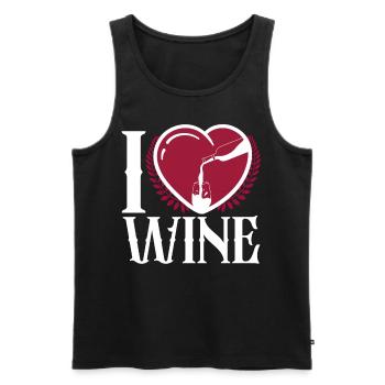 Sommelier Wine Drinking Tasting - Männer Premium Bio Tank Top - Schwarz - Vorne - Michal (187cm)