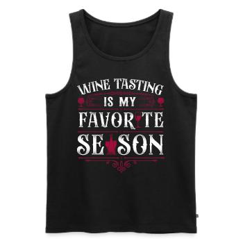 Sommelier Wine Drinking Tasting - Männer Premium Bio Tank Top - Schwarz - Vorne - AI Model Male 178 light (178cm)