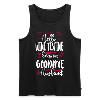 Sommelier Wine Drinking Tasting - Männer Premium Bio Tank Top - Schwarz - Vorne - AI Model Male 178 light (178cm)