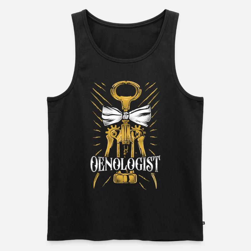 Sommelier Wine Drinking Tasting - Männer Premium Bio Tank Top - Schwarz