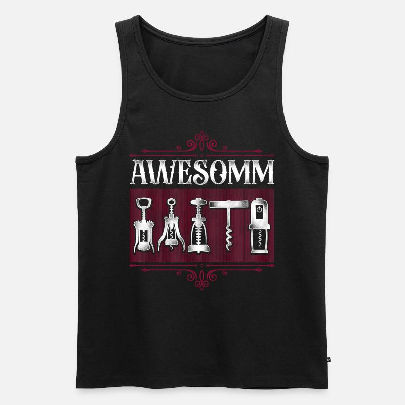 Sommelier Wine Drinking Tasting - Männer Premium Bio Tank Top - Schwarz