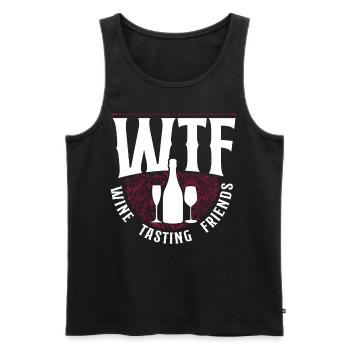 Sommelier Wine Drinking Tasting - Männer Premium Bio Tank Top - Schwarz - Vorne - AI Model Male 178 light (178cm)