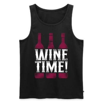 Sommelier Wine Drinking Tasting - Männer Premium Bio Tank Top - Schwarz - Vorne - Michal (187cm)