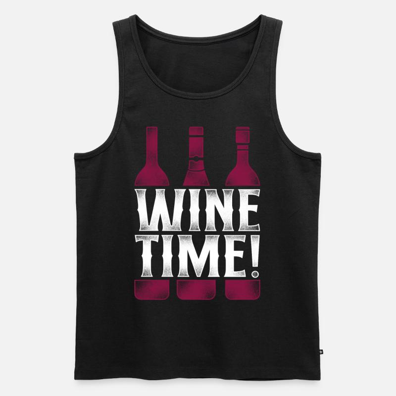 Sommelier Wine Drinking Tasting - Männer Premium Bio Tank Top - Schwarz