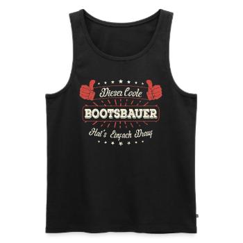 Dieser Coole Bootsbauer Geschenk Kollegen Spruch - Männer Premium Bio Tank Top - Schwarz - Vorne - AI Model Male 178 light (178cm)