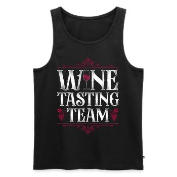 Sommelier Wine Drinking Tasting - Männer Premium Bio Tank Top - Schwarz - Vorne - AI Model Male 178 light (178cm)