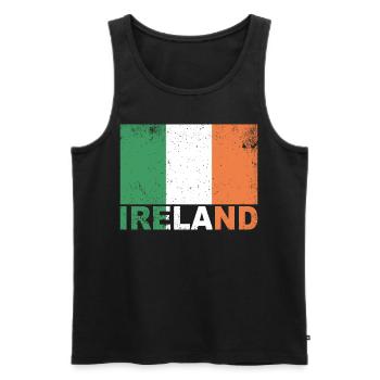Irland Flag Vintage Irish Nationality Origin Trave - Männer Premium Bio Tank Top - Schwarz - Vorne - AI Model Male 178 light (178cm)