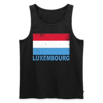 Luxemburg Flag Vintage Nationality Origin Roots re - Männer Premium Bio Tank Top - Schwarz - Vorne - Michal (187cm)