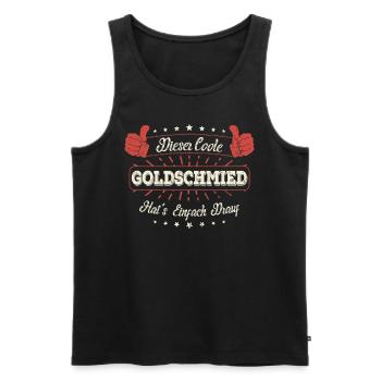 Dieser Coole Goldschmied Geschenk Kollegen Spruch - Männer Premium Bio Tank Top - Schwarz - Vorne - Michal (187cm)