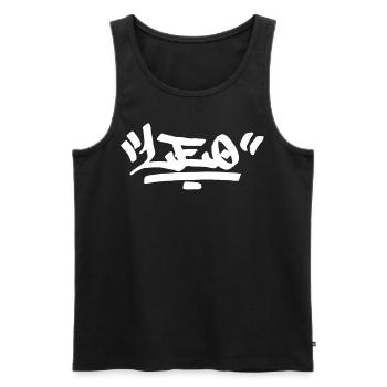 Leo Graffiti Zodiac Hip Hop Horoscope Sternzeichen - Männer Premium Bio Tank Top - Schwarz - Vorne - Michal (187cm)