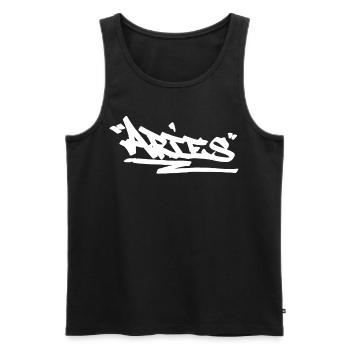 Widder Graffiti Zodiac Hip Hop Horoscope Sternzeic - Männer Premium Bio Tank Top - Schwarz - Vorne - AI Model Male 178 light (178cm)